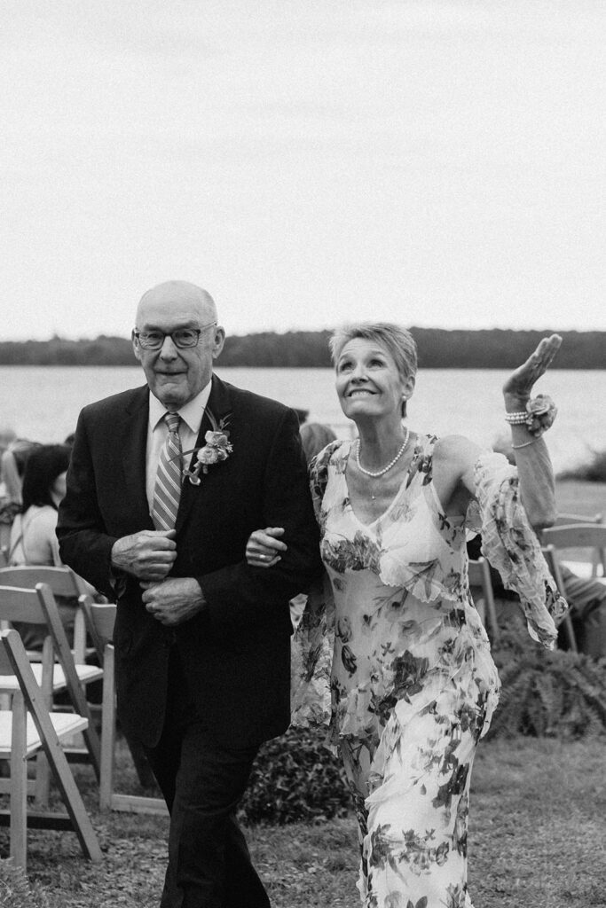 Adirondack Lake wedding parents