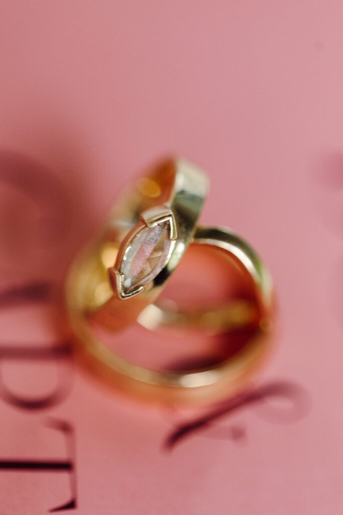 Adirondack Lake wedding ring details