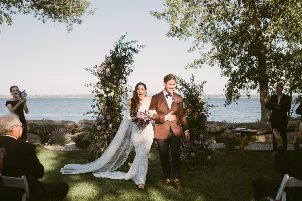 private estate lake wedding black swan ceremony