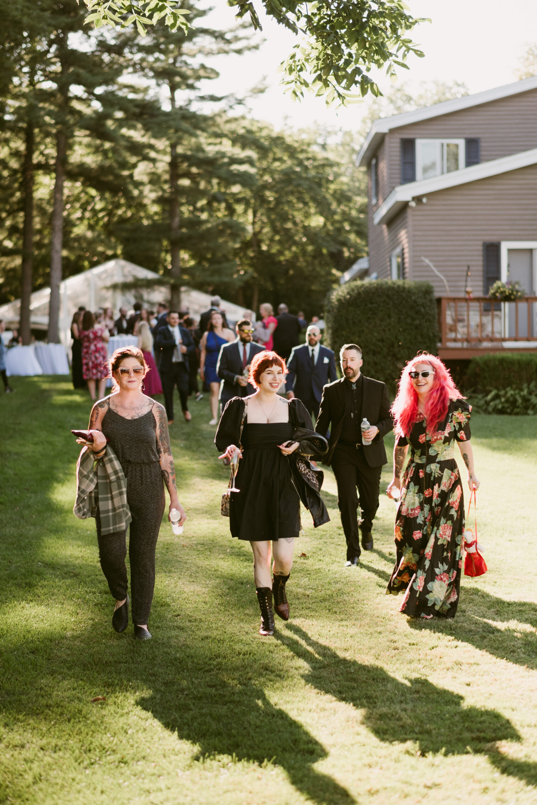 private estate lake wedding ceremony guests