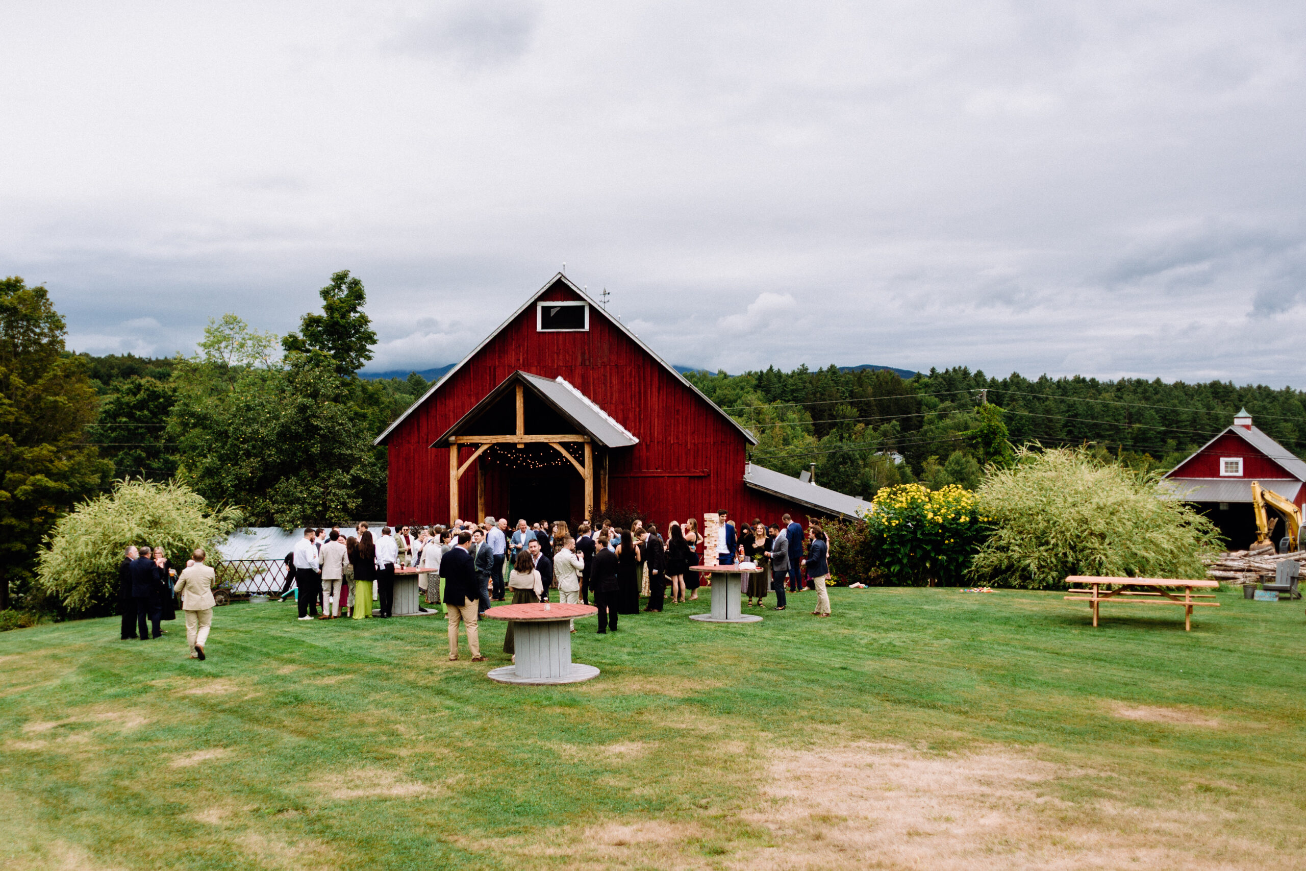 Guests waiting to celebrate at Bliss Ridge, Assorted Artistries Vermont Wedding Planner